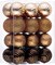 1.6" Christmas Ornaments Tree Decorations for Fall Halloween Decor, 24ct Bronze Copper Gold Shatterproof Christmas Ball Ornament Set, Hanging Ornament Bulk for Xmas Holiday Party Decor